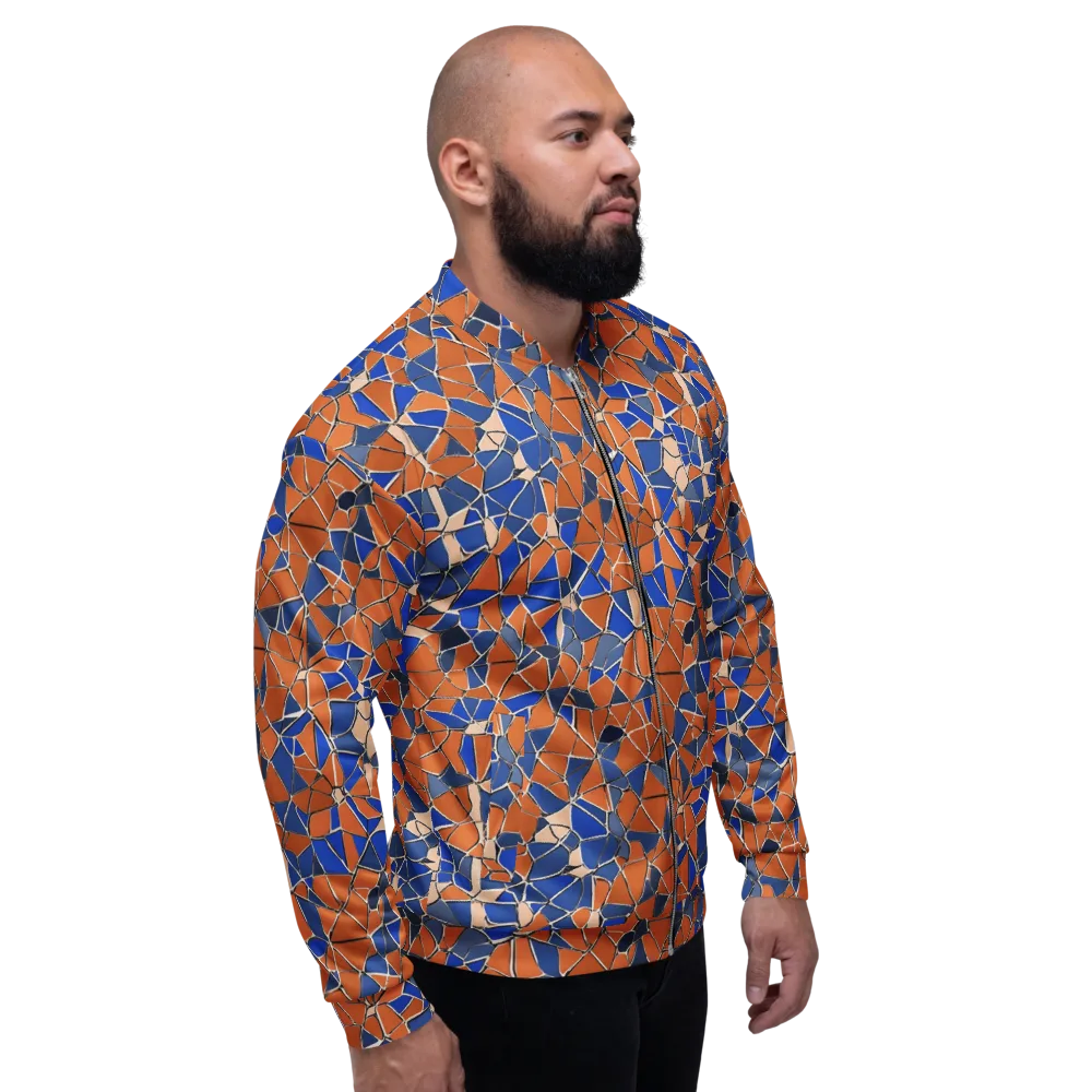 Cobalt Fissure on Bomber Jacket — Right