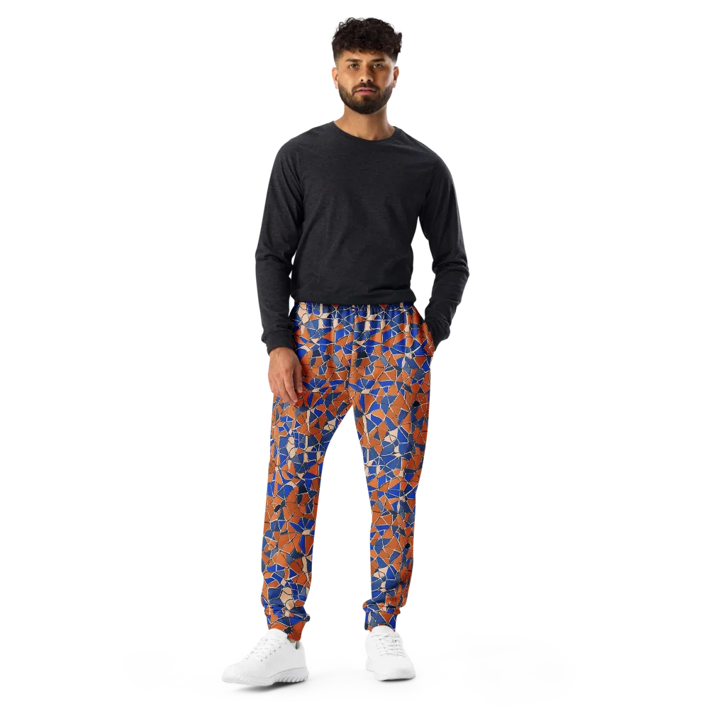 Cobalt Fissure on Men's Joggers — Front
