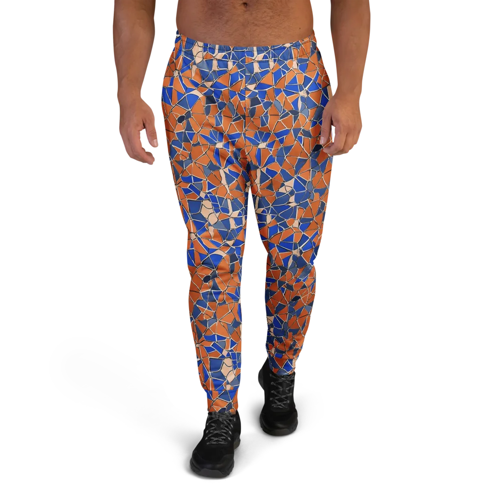 Cobalt Fissure on Men's Joggers — Front