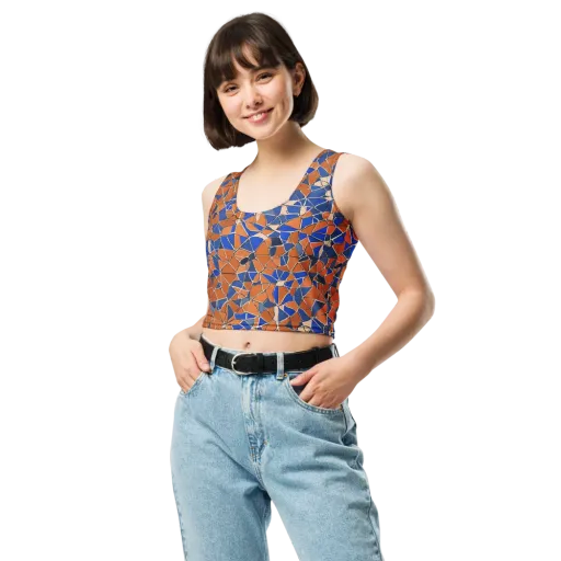 Cobalt Fissure on a Crop Top