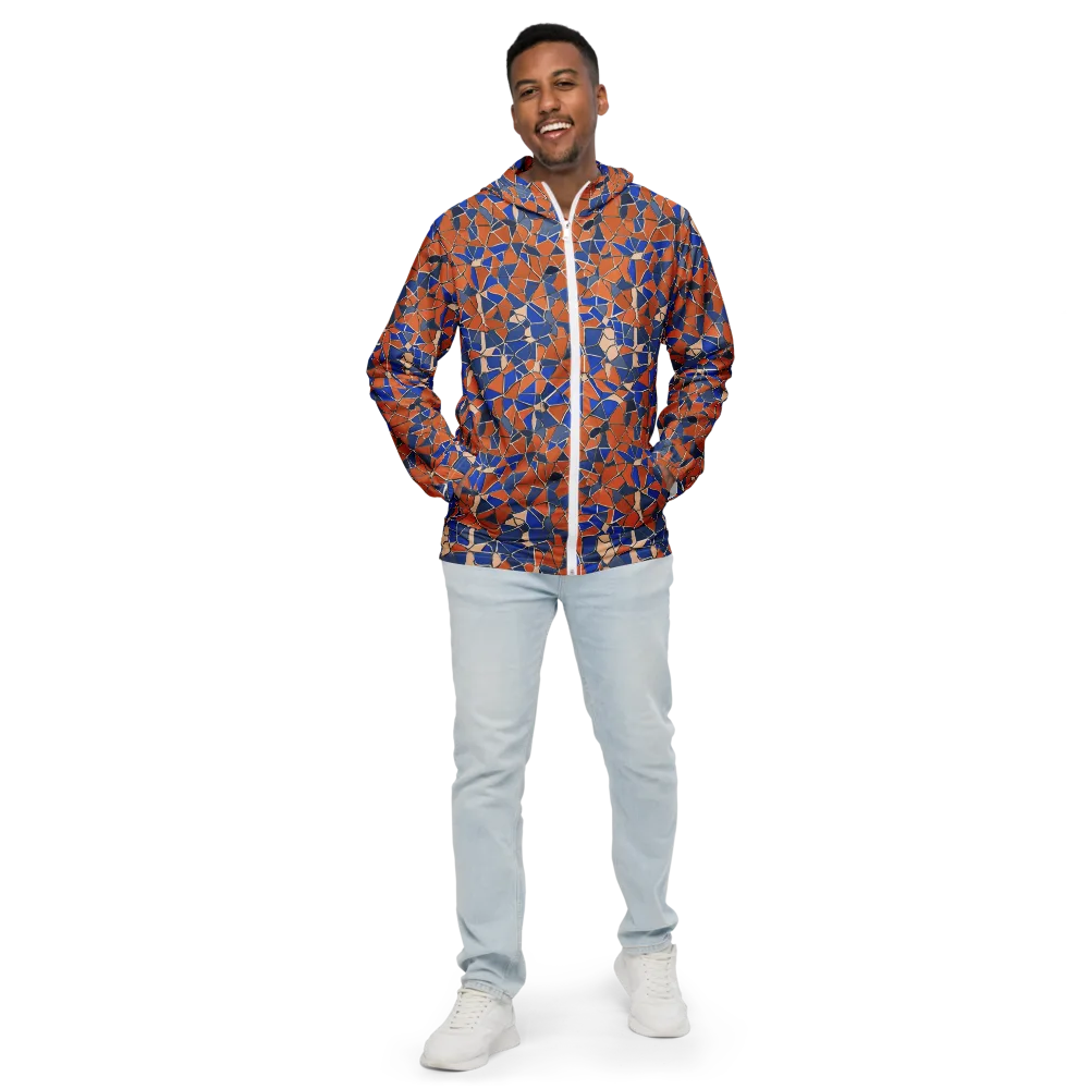 Cobalt Fissure on Men's Windbreaker — Front