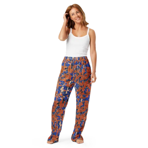 Cobalt Fissure on a Women's Pajama Pants