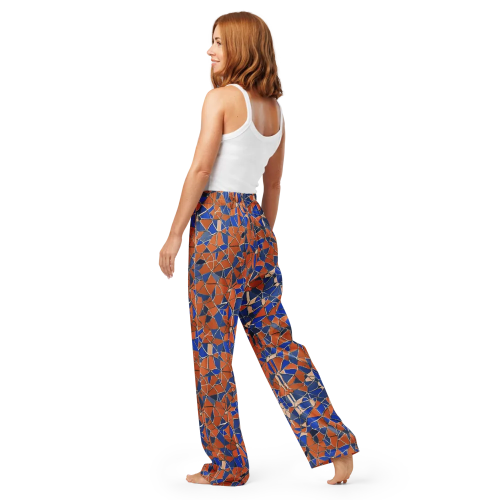 Cobalt Fissure on Women's Pajama Pants — Back