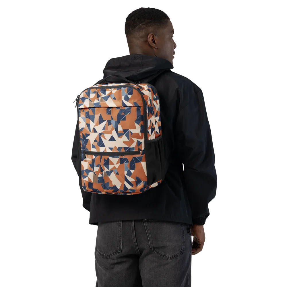 Ochre Parallax on Utility Backpack — Back