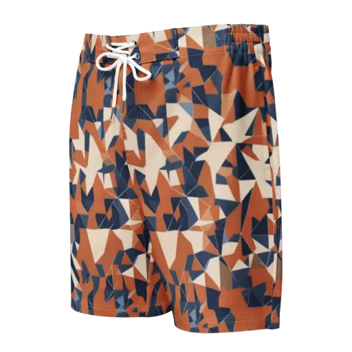 Ochre Parallax on a Men's Board Shorts