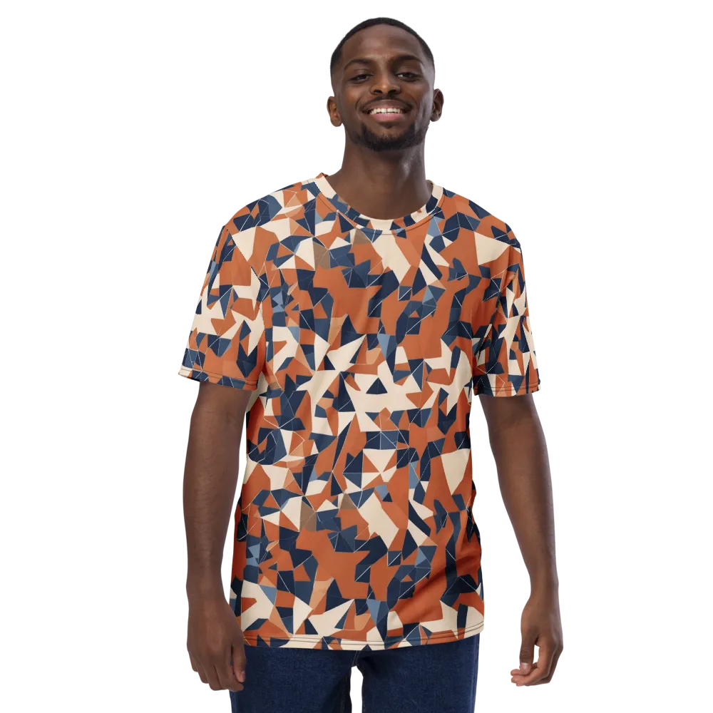 Ochre Parallax on Men's Crew Neck T-Shirt — Front