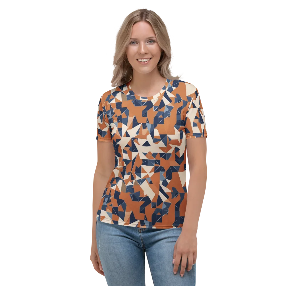 Ochre Parallax on Women's Crew Neck T-Shirt — Front