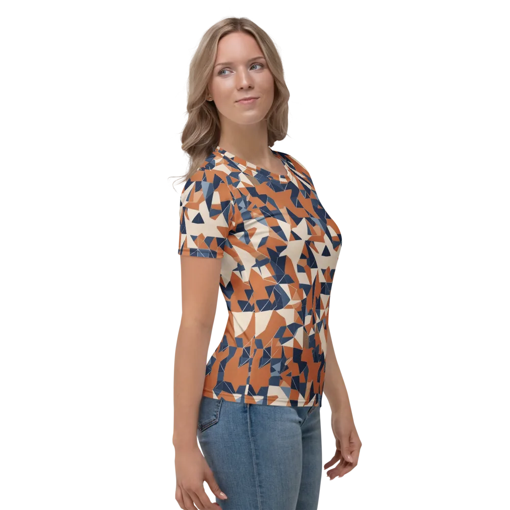 Ochre Parallax on Women's Crew Neck T-Shirt — Right