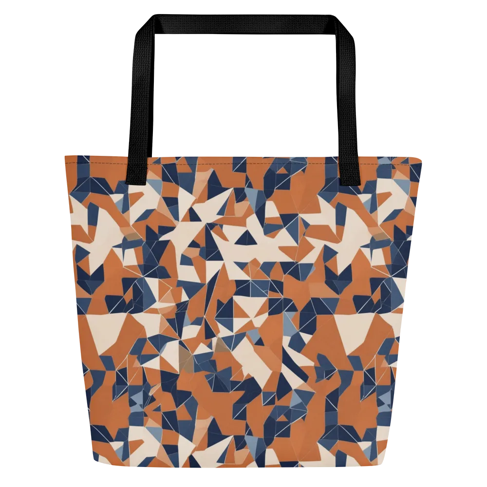 Ochre Parallax on Large Tote Bag W/ Pocket — Front