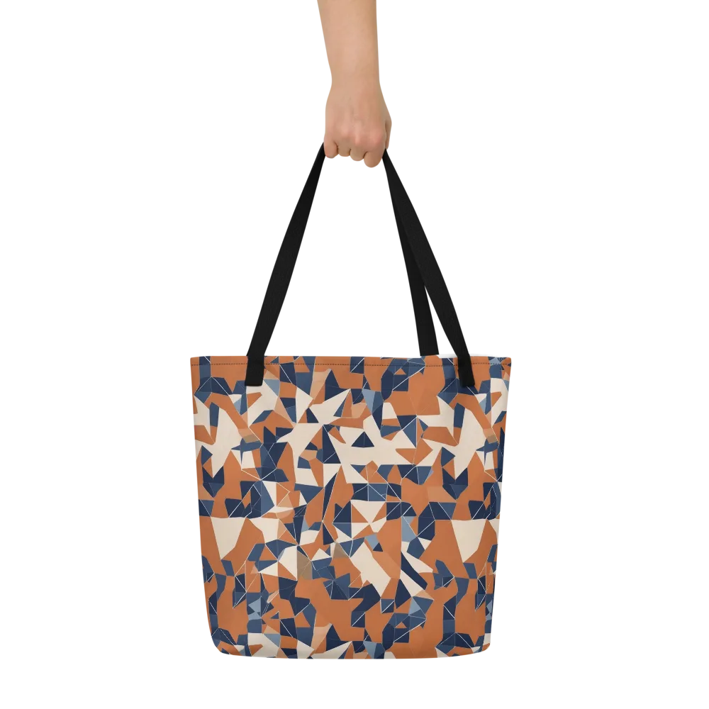 Ochre Parallax on Large Tote Bag W/ Pocket — Front
