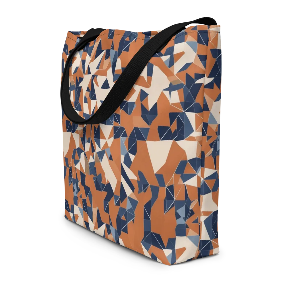 Ochre Parallax on Large Tote Bag W/ Pocket — Front