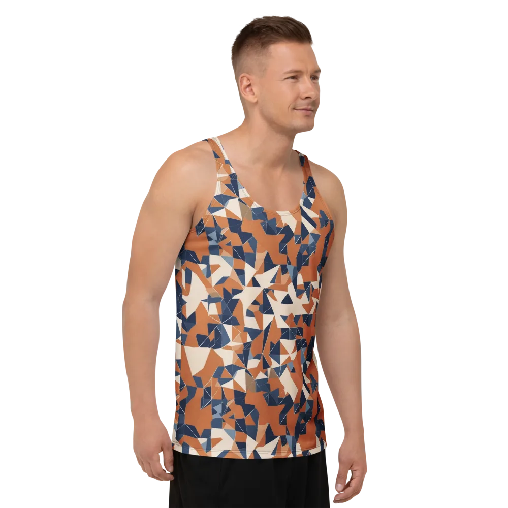 Ochre Parallax on Men's Tank Top — Right Front