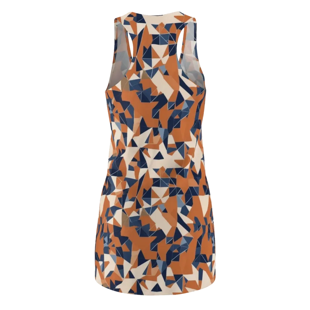 Ochre Parallax on Racerback Dress — Back