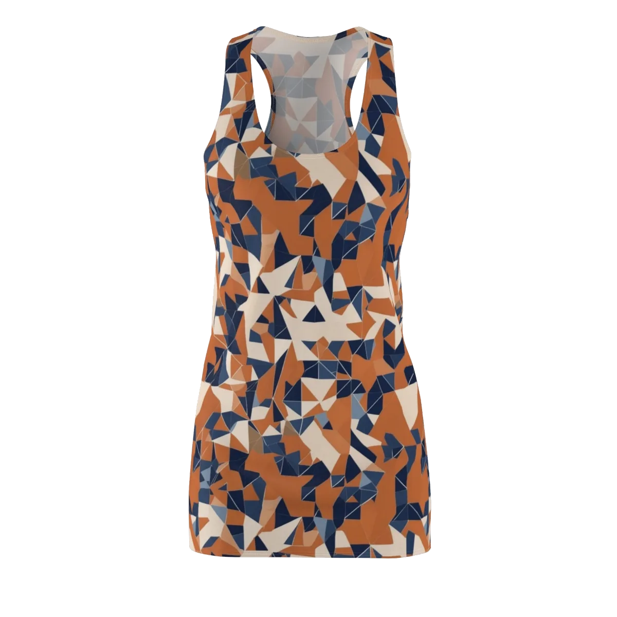 Ochre Parallax on Racerback Dress — Front