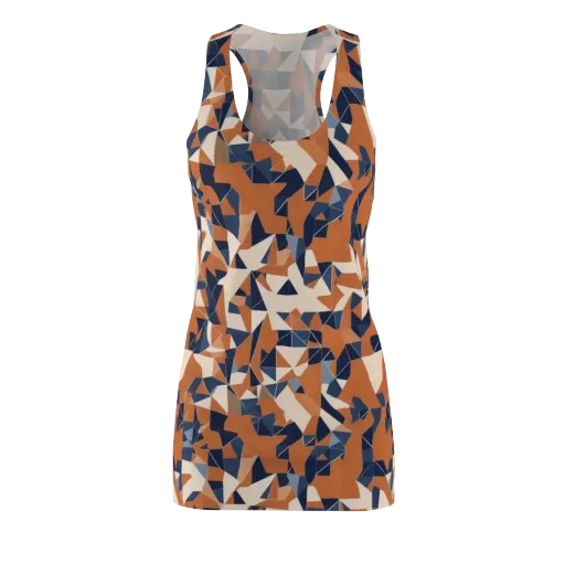 Ochre Parallax on a Racerback Dress