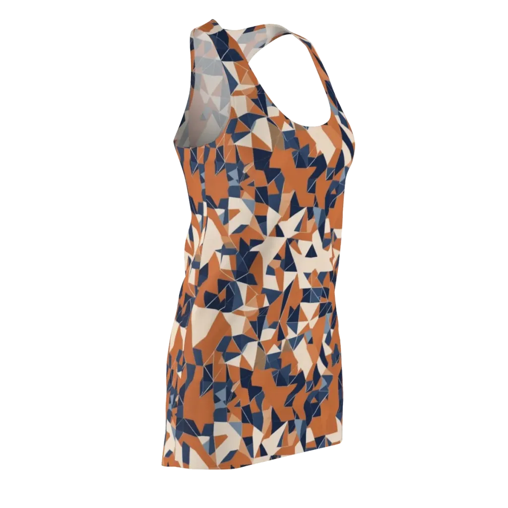 Ochre Parallax on Racerback Dress — Front Side