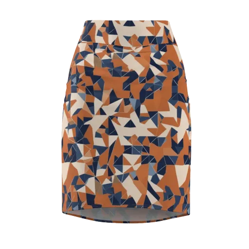 Ochre Parallax on a Pencil Skirt