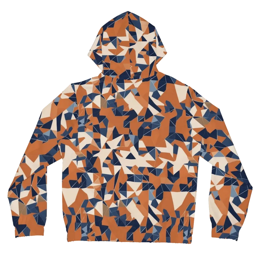 Ochre Parallax on Women's Full-Zip Hoodie — Back