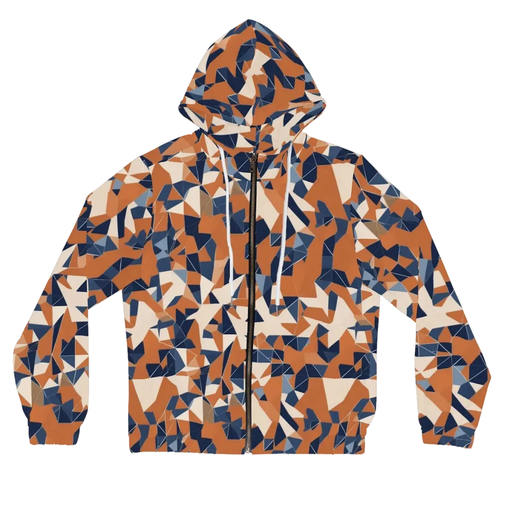 Ochre Parallax Women's Full-Zip Hoodie on model