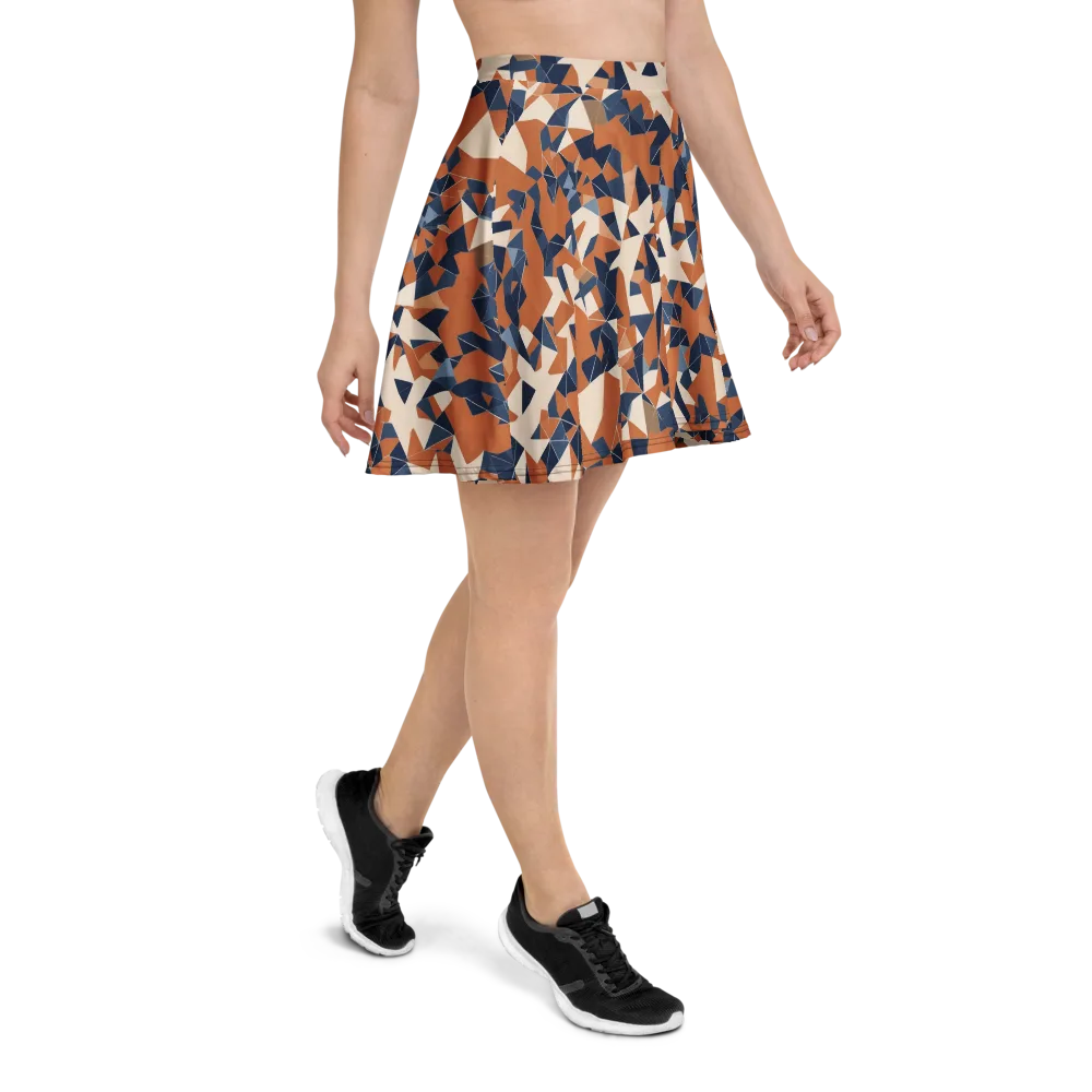 Ochre Parallax on Skater Skirt — Right