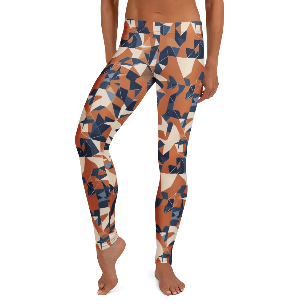 Ochre Parallax on Leggings — Front
