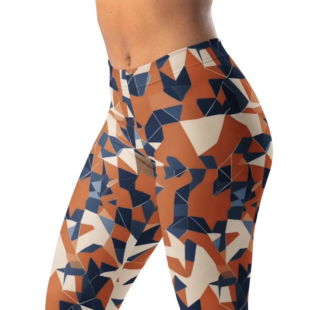 Ochre Parallax on Leggings — Left Front