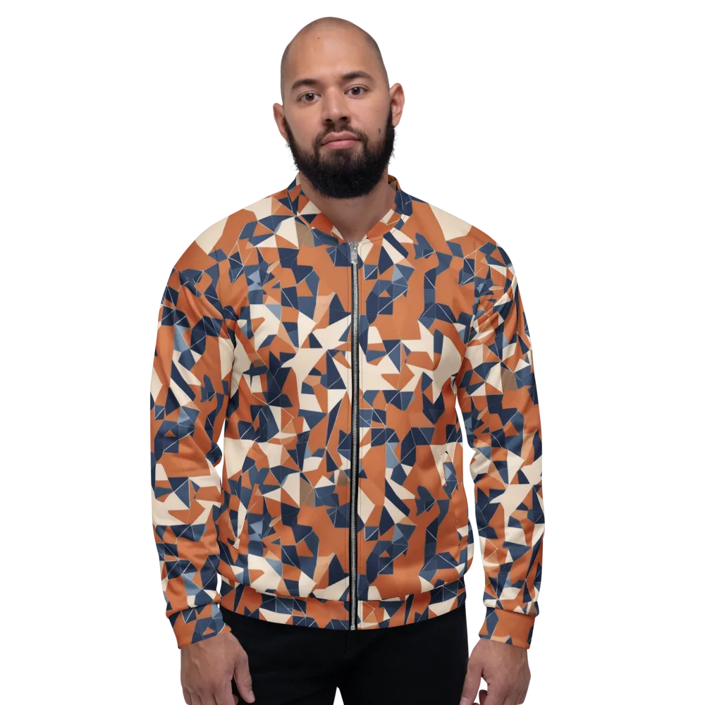 Ochre Parallax on Bomber Jacket — Front