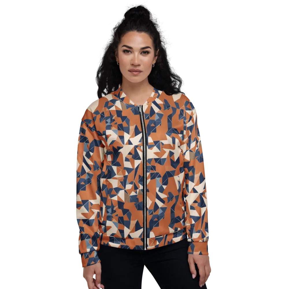 Ochre Parallax on Bomber Jacket — Front