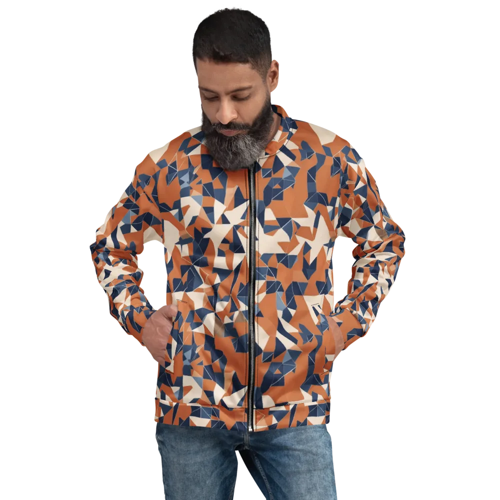 Ochre Parallax on Bomber Jacket — Front