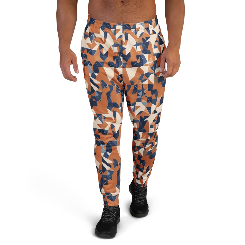 Ochre Parallax on Men's Joggers — Front