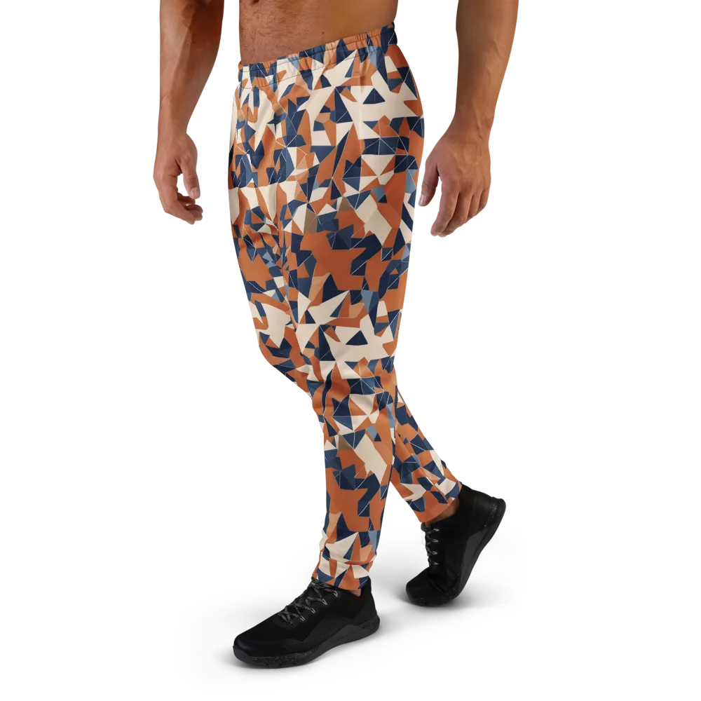Ochre Parallax on Men's Joggers — Left