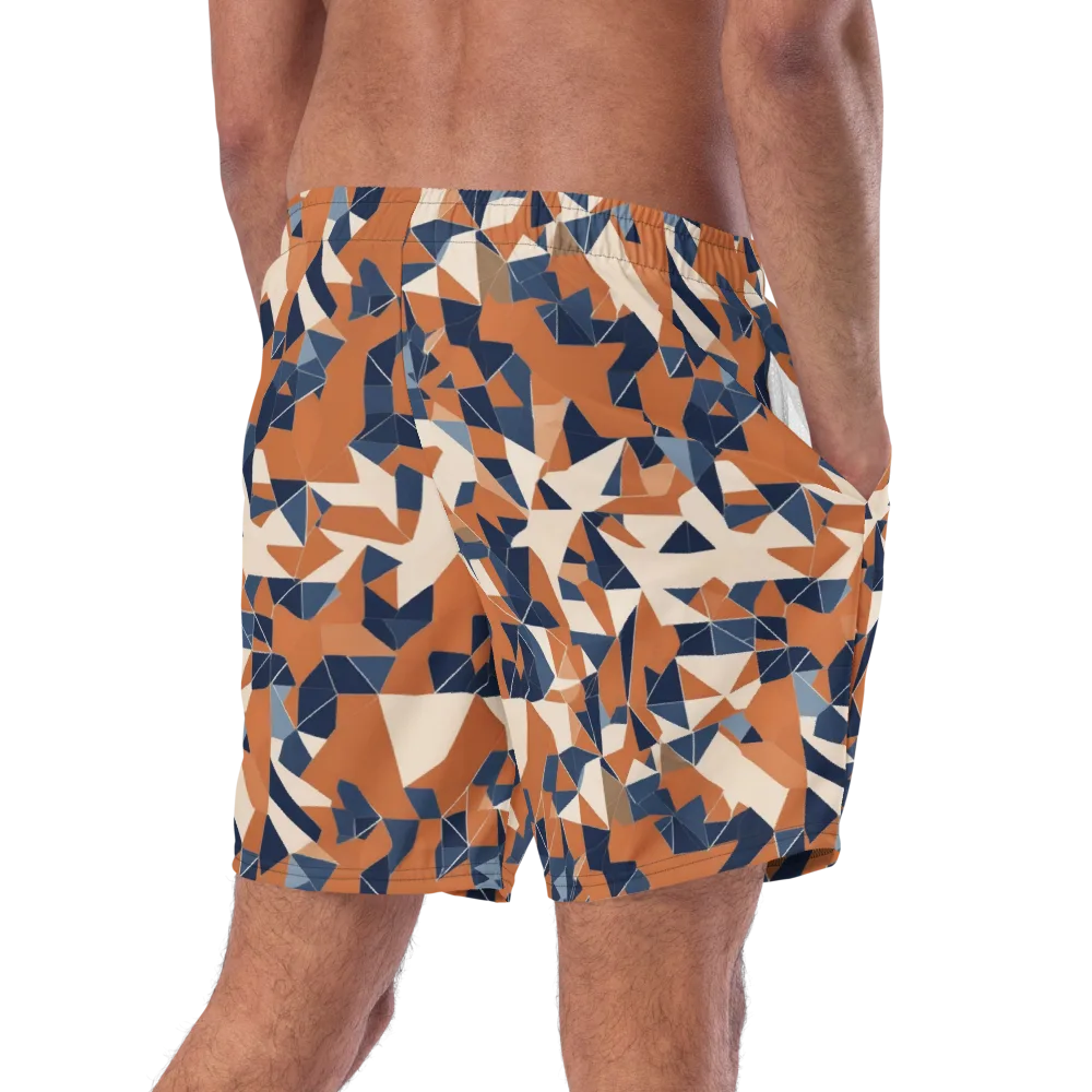 Ochre Parallax on Swim Trunks — Right Back