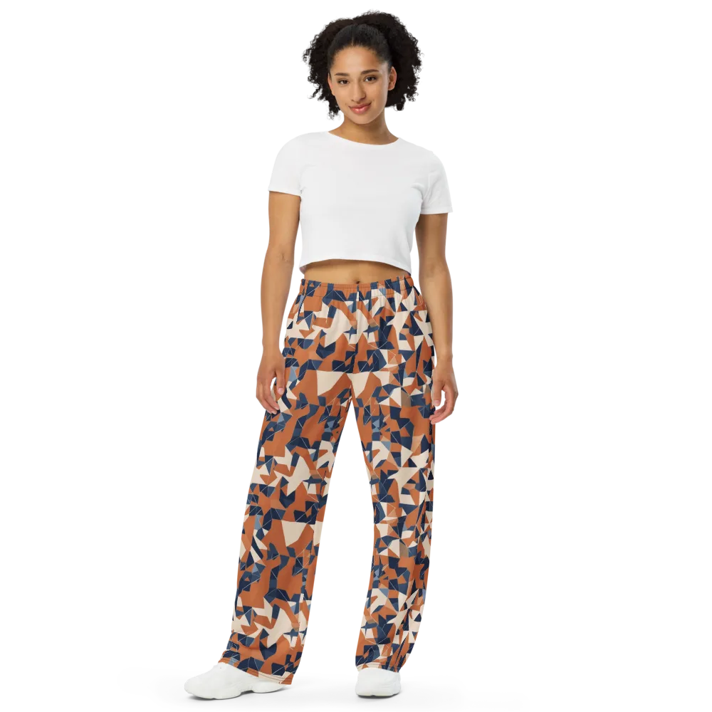 Ochre Parallax on Wide-Leg Pants — Front