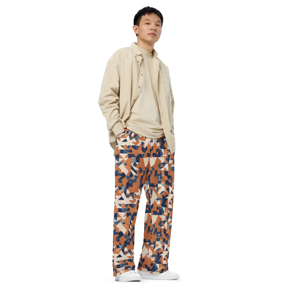 Ochre Parallax on Wide-Leg Pants — Right Front