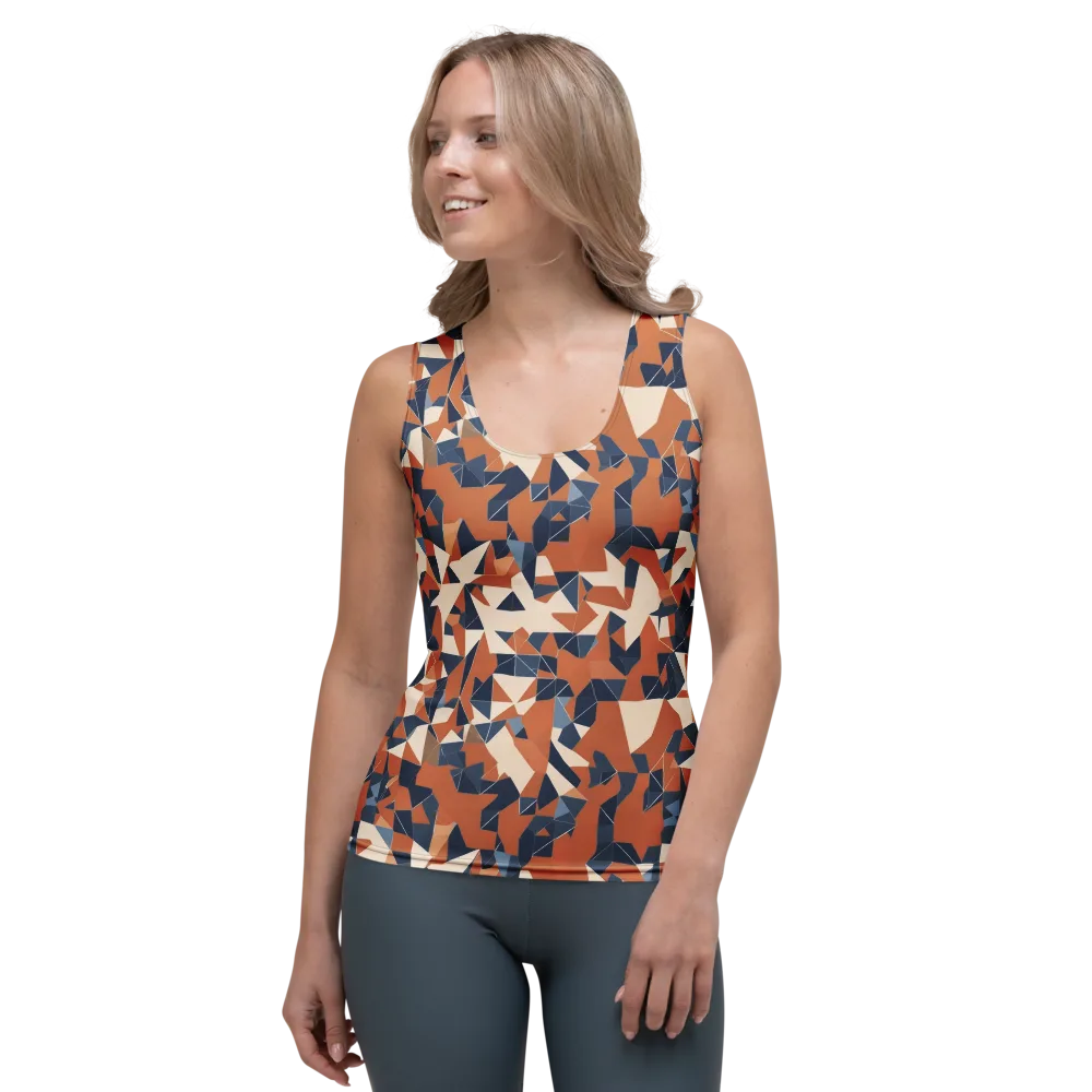 Ochre Parallax on Women's Tank Top — Front