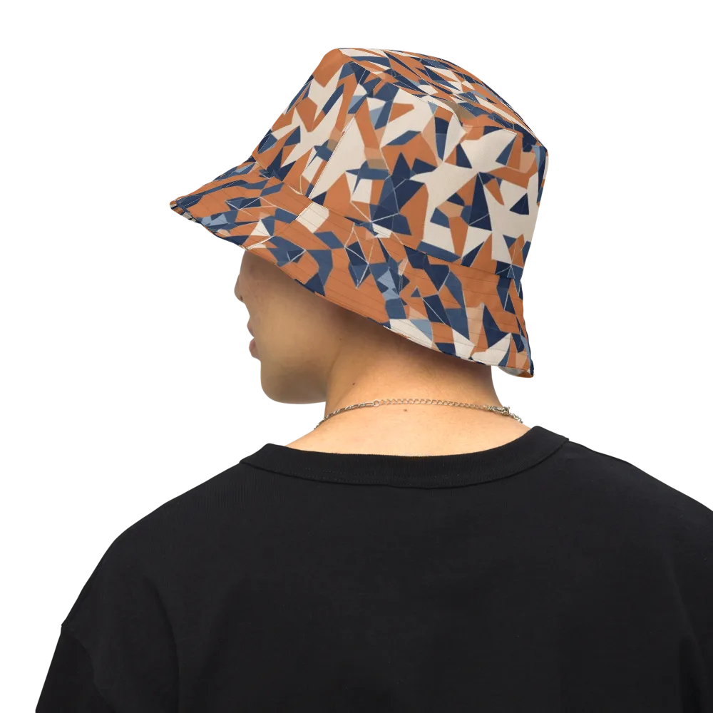 Ochre Parallax on Reversible Bucket Hat — Back Inside