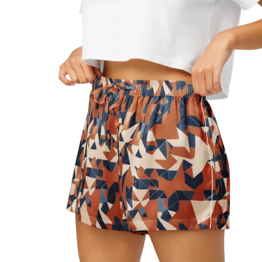 Ochre Parallax on a Women's Pajama Shorts