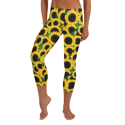 Sunlit Abundance on a Capri Leggings