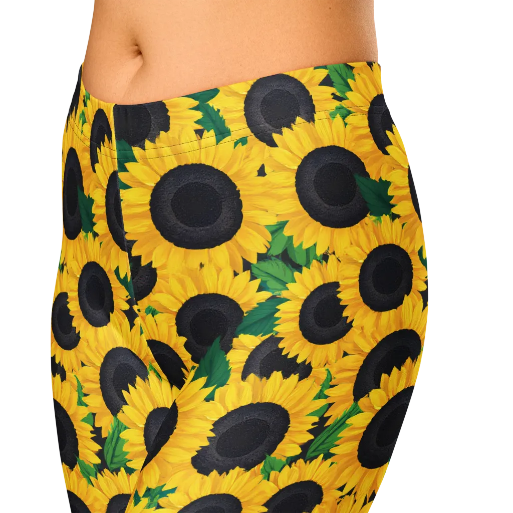 Sunlit Abundance on Capri Leggings — Zoomed-in