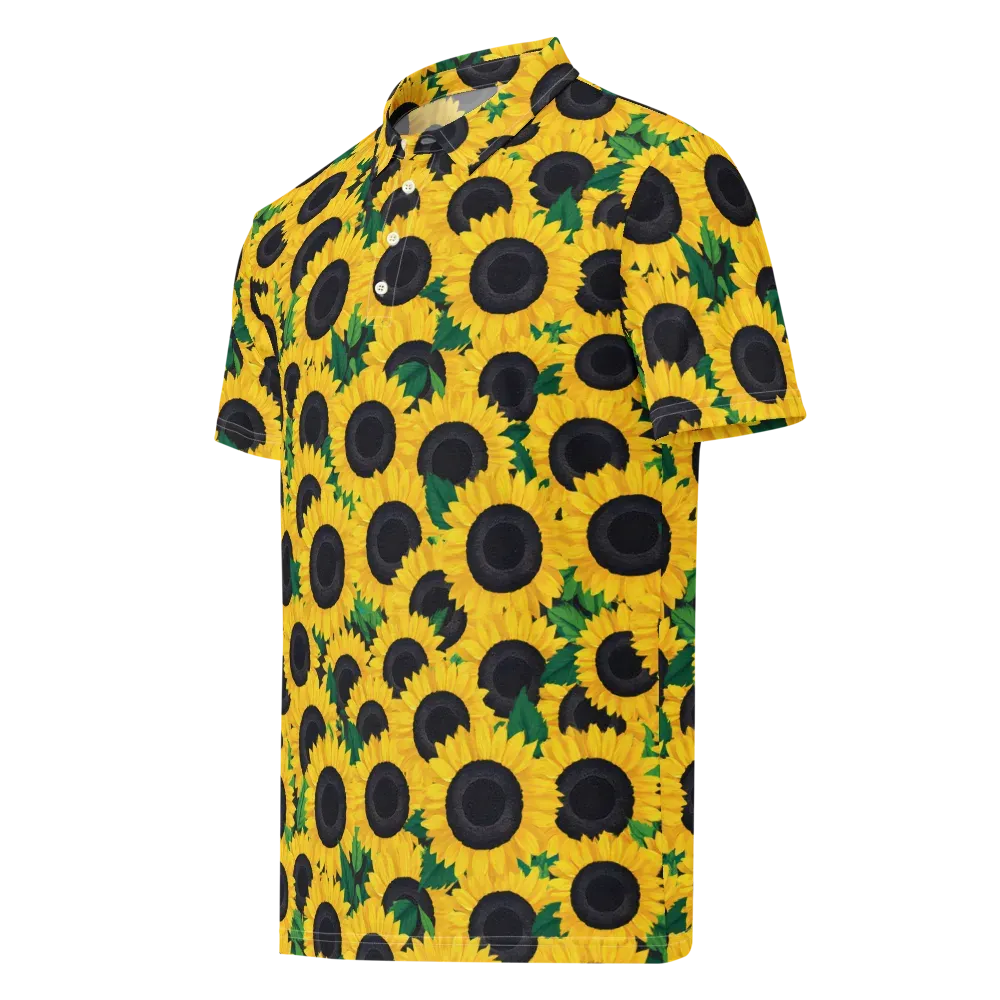 Sunlit Abundance on Men's Slim Fit Polo Shirt — Left Front