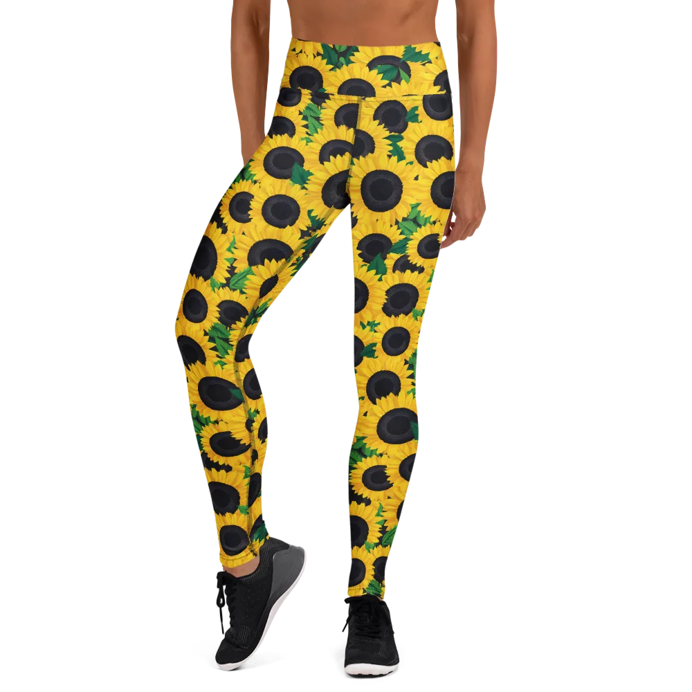 Sunlit Abundance on Yoga Leggings — Front