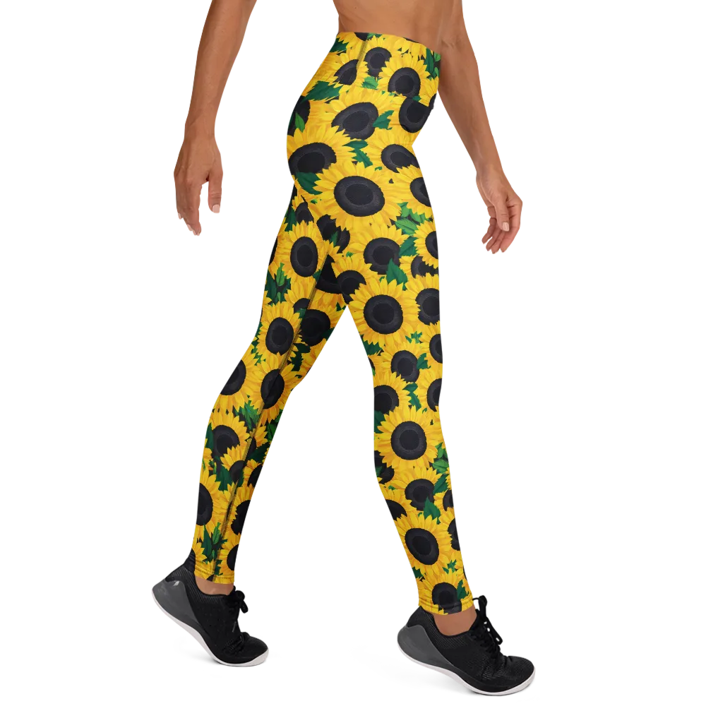Sunlit Abundance on Yoga Leggings — Right