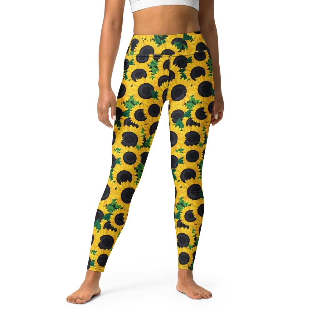 Sunlit Abundance on Yoga Leggings — Front