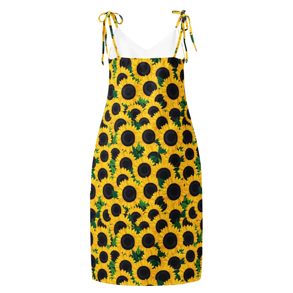 Sunlit Abundance on Slip Dress — Back