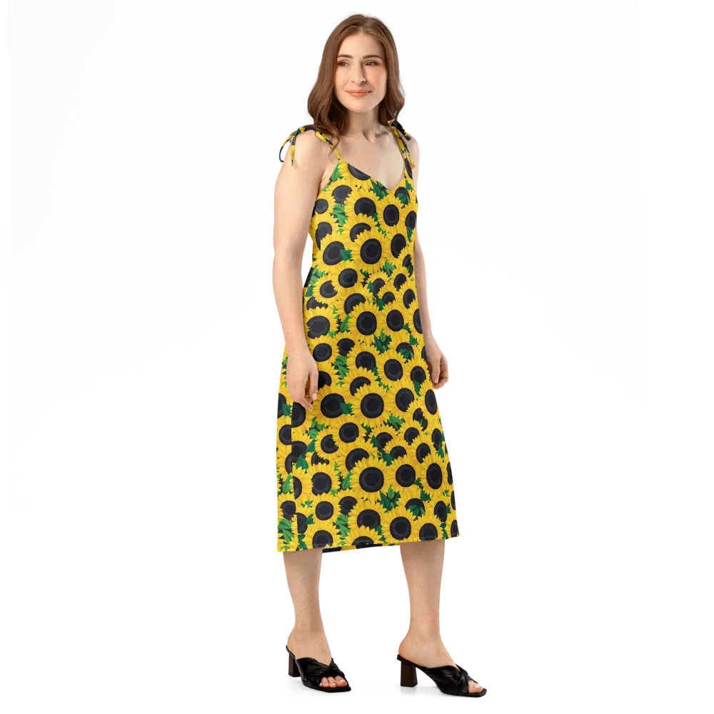 Sunlit Abundance on Slip Dress — Right Front