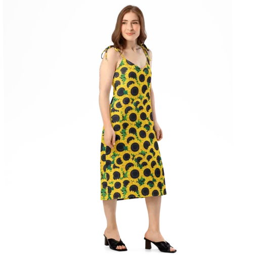 Sunlit Abundance on a Slip Dress