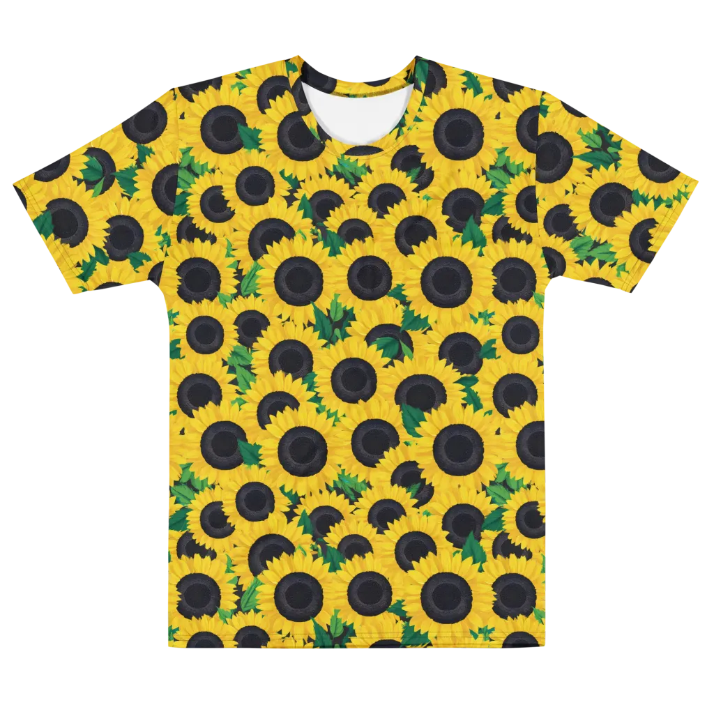 Sunlit Abundance on Men's Cotton Crew Neck T-Shirt — Front