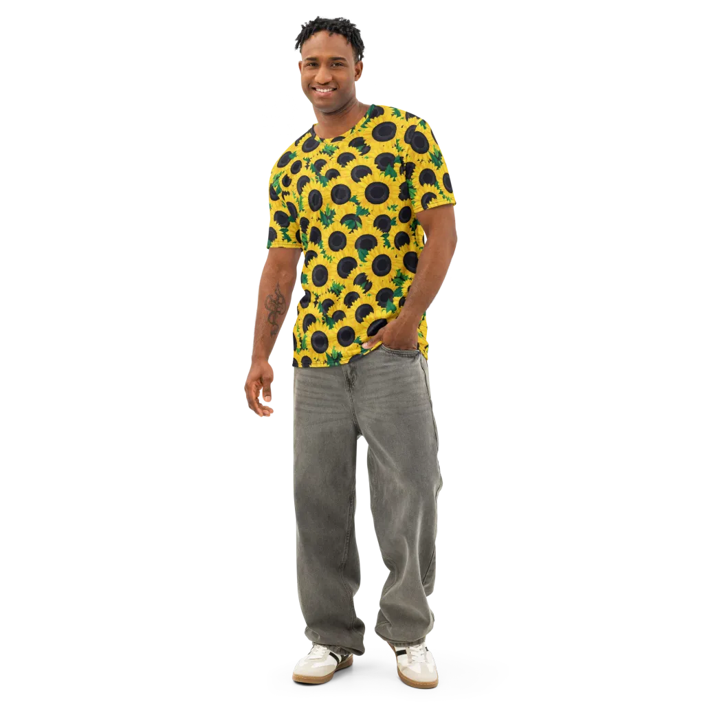 Sunlit Abundance on Men's Cotton Crew Neck T-Shirt — Front