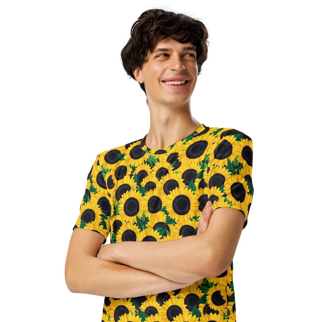 Sunlit Abundance on Men's Crew Neck T-Shirt — Left Front