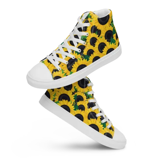 Sunlit Abundance on a Men's High Top Canvas Shoes